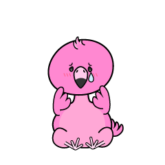 悲しい小ちゃなフラミンゴ