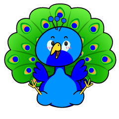 驚く小ちゃなクジャク