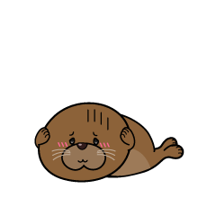絶望する小ちゃなアザラシ