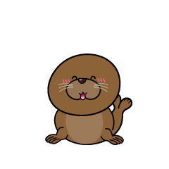 笑顔の小ちゃなアザラシ