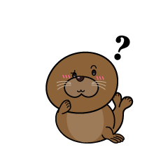 考える小ちゃなアザラシ