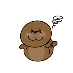 困る小ちゃなアザラシ