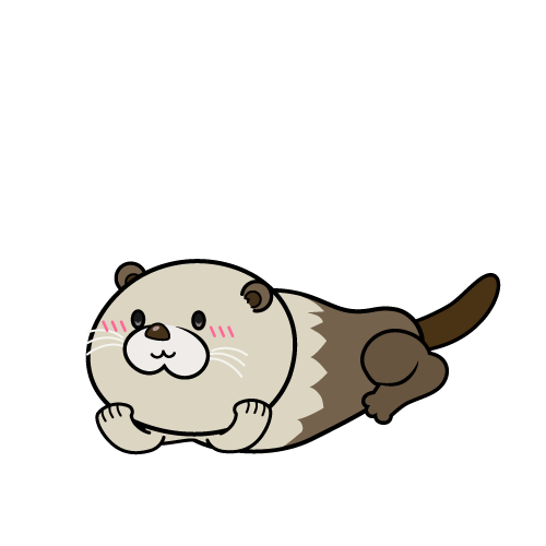 じっと見る小ちゃなラッコ