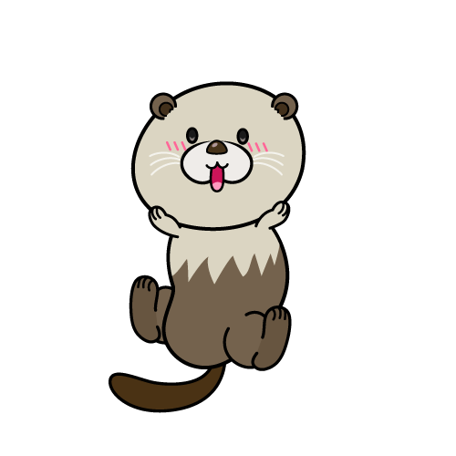 驚く小ちゃなラッコ