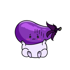 絶望する小ちゃなナス