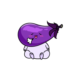 リラックスする小ちゃなナス