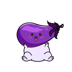 驚く小ちゃなナス