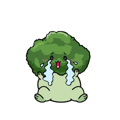 大泣きする小ちゃなブロッコリー