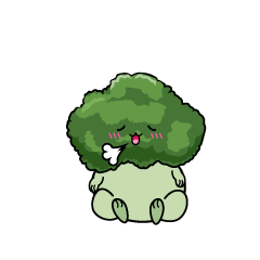 リラックスする小ちゃなブロッコリー