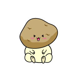 笑う小ちゃなじゃがいも