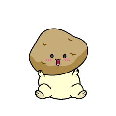 驚く小ちゃなじゃがいも