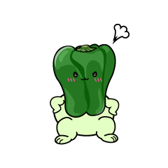 怒る小ちゃなピーマン