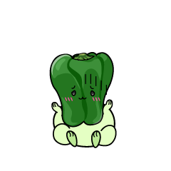 絶望する小ちゃなピーマン