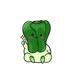 いいねする小ちゃなピーマン