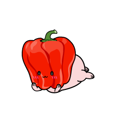 じっと見る小ちゃなパプリカ