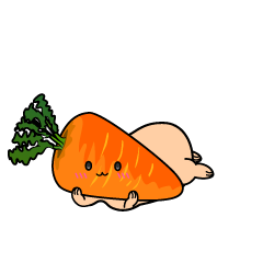 じっと見る小ちゃなニンジン