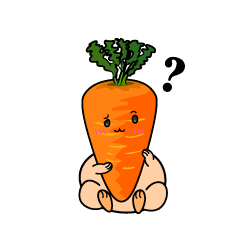考える小ちゃなニンジン