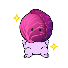 自信満々な小ちゃな紫キャベツ