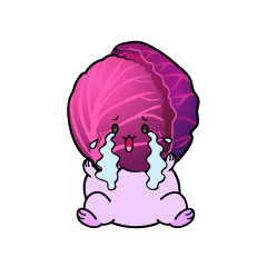 大泣きする小ちゃな紫キャベツ