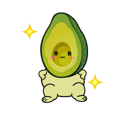 自信満々な小ちゃなアボカド