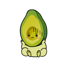 絶望する小ちゃなアボカド