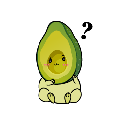 考える小ちゃなアボカド