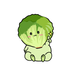 指差しする小ちゃなレタス