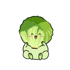 笑顔の小ちゃなレタス