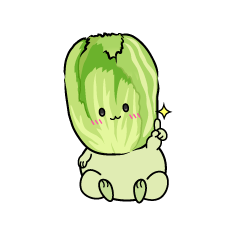 指差しする小ちゃな白菜