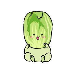 笑顔の小ちゃな白菜