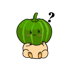 考える小ちゃなカボチャ