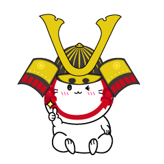 いいねする小ちゃな戦国時代の武士猫