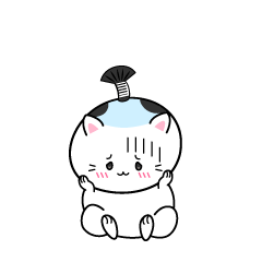 絶望する小ちゃな侍のお殿様の猫