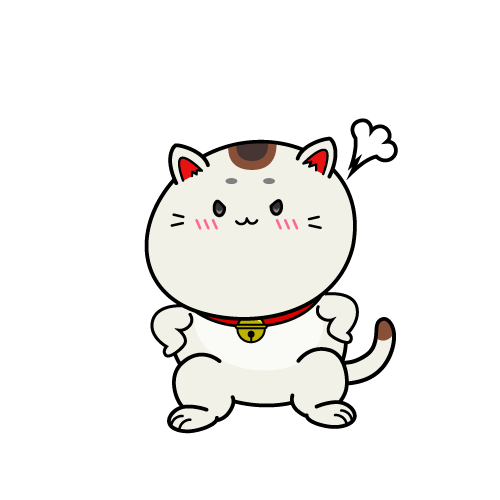 怒る小ちゃな招き猫