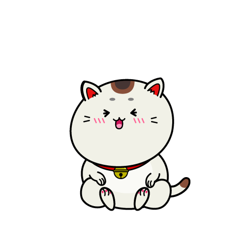 笑う小ちゃな招き猫