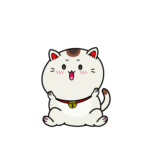 驚く小ちゃな招き猫