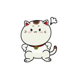 怒る小ちゃな招き猫