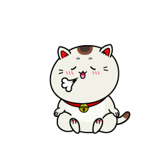 リラックスする小ちゃな招き猫