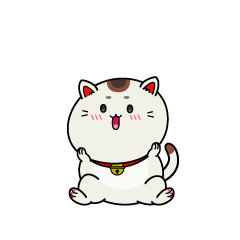 驚く小ちゃな招き猫