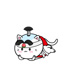 じっと見る小ちゃな猫の桃太郎