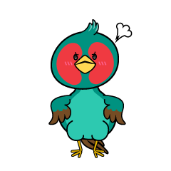 怒る小ちゃなキジ