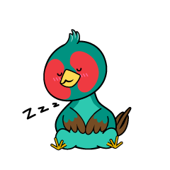 眠る小ちゃなキジ