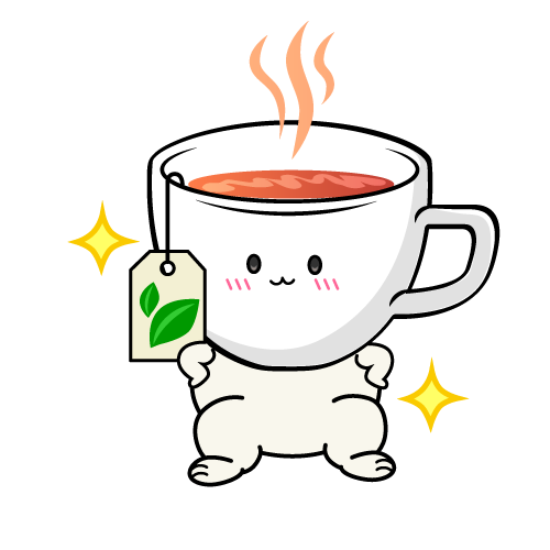 自信満々な小ちゃな紅茶のティーカップ