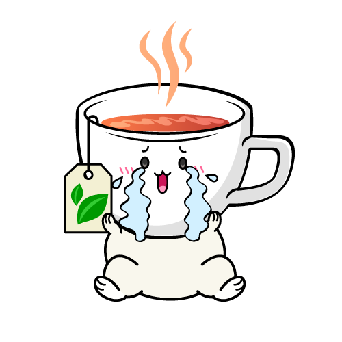 大泣きする小ちゃな紅茶のティーカップ