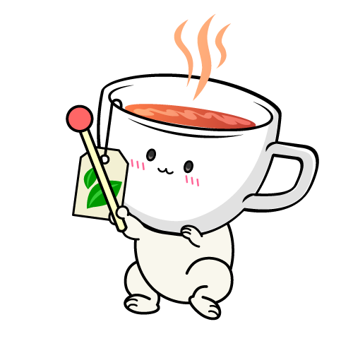 説明する小ちゃな紅茶のティーカップ