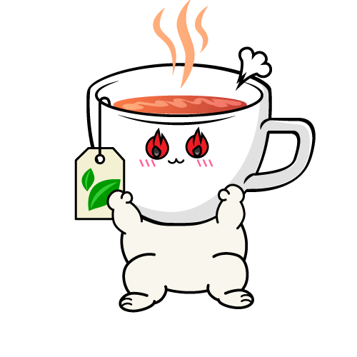 熱意のある小ちゃな紅茶のティーカップ