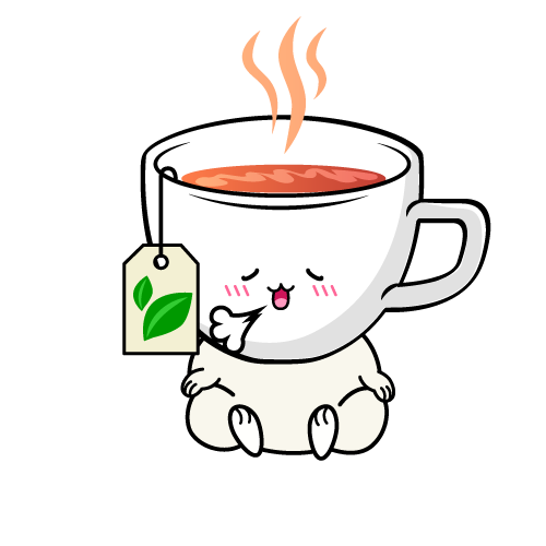 リラックスする小ちゃな紅茶のティーカップ