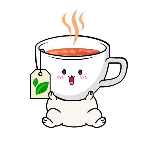 驚く小ちゃな紅茶のティーカップ