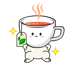 自信満々な小ちゃな紅茶のティーカップ