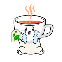 大泣きする小ちゃな紅茶のティーカップ